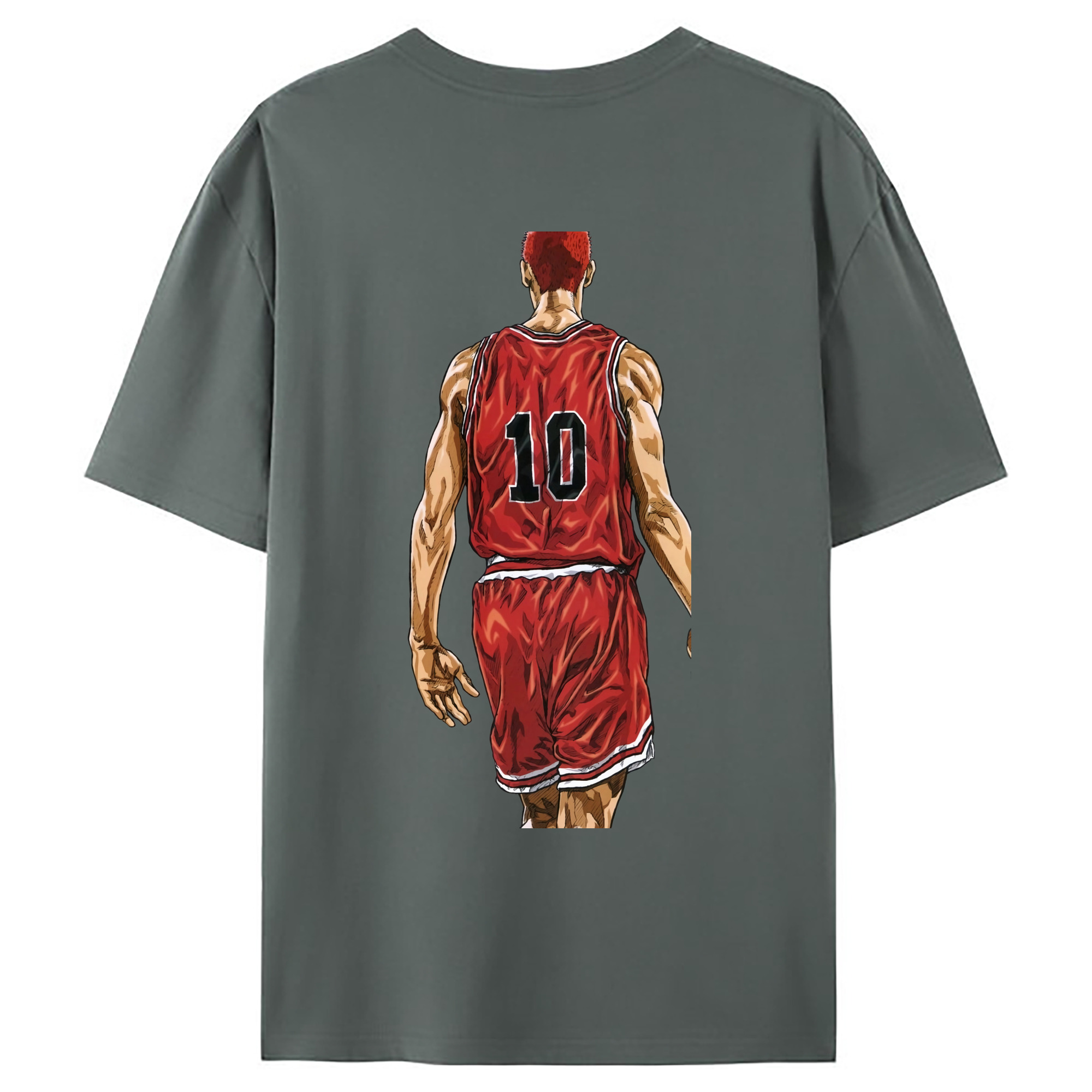 （画像用） SLAM DUNK／スラムダンク 綿100％ メンズ半袖Tシャツ（バックプリント） 通気性
